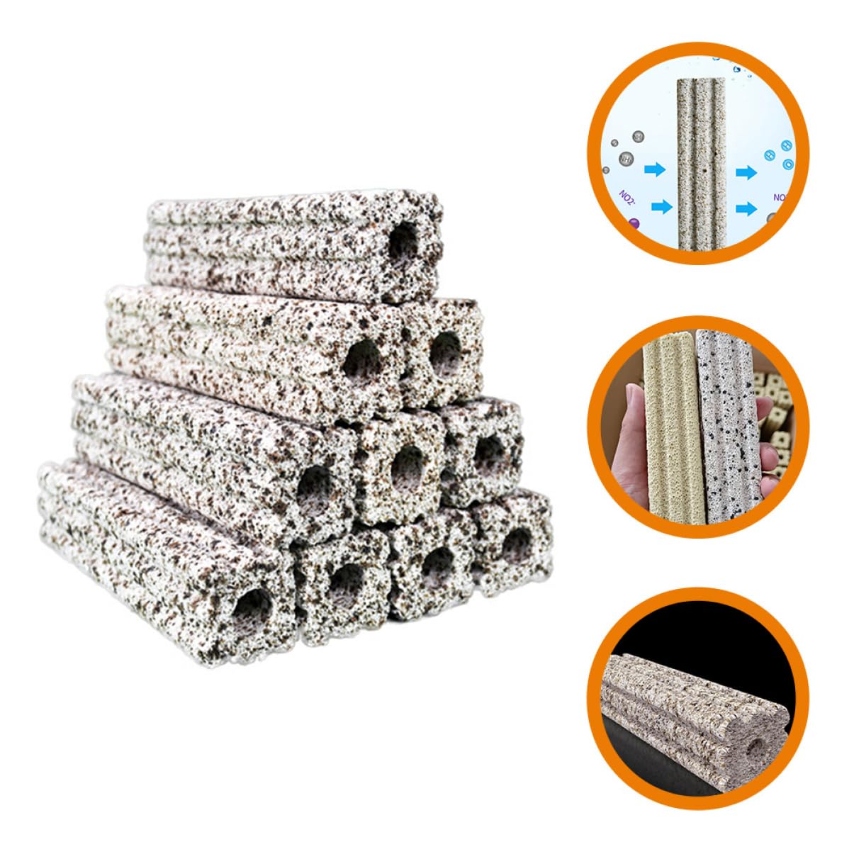 Happyyami 10stücke Fischtank Filtermaterial Wiederverwendbare Filtermedien Für Aquarien Und Teiche Hochporöses Quarz Für Effektive Wasserreinigung Für Biologische Und Mechanische