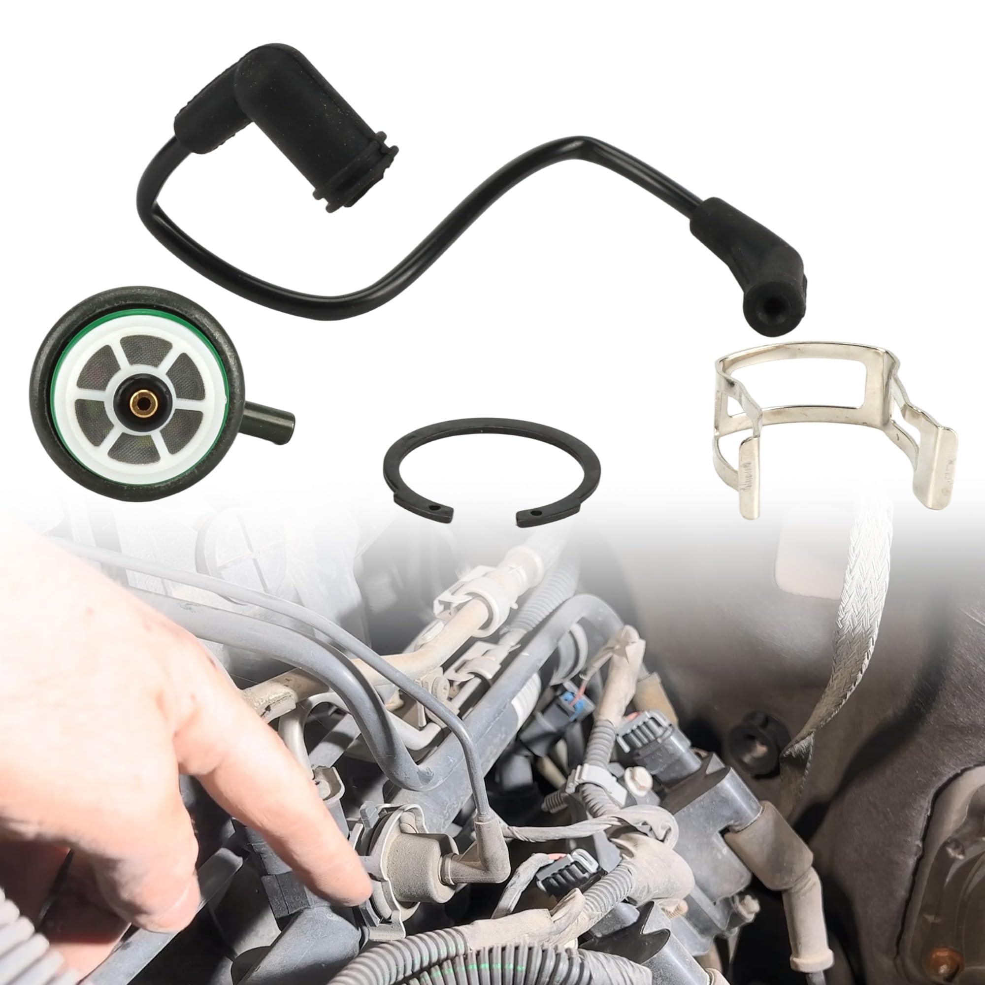 Photo 1 of 17113556 Fuel Injector Pressure Regulator with Vacuum Line for Chevrolet Avalanche, Silverado, Tahoe, Trailblazer, for GMC, Buick, Cadillac, Hummer, Isuzu - 17113660