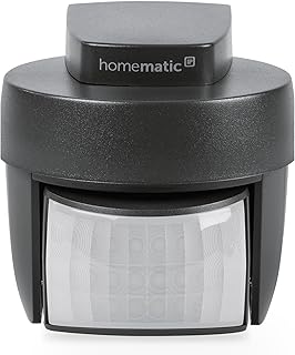 Homematic IP Smart Home Bewegungsmelder mit Dämmerungssensor – außen, anthrazit, Zubehör für Smart Home, Bewegungserkennung, schaltet Leuchten, Energie sparen, 150574A0