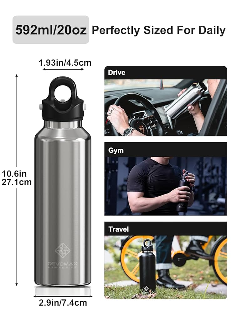 【新品】NEIGHBORHOOD REVOMAX BOTTLE 20OZ Amazon.com: RevoMax 20oz Insulated Water Bottle, One-Hand