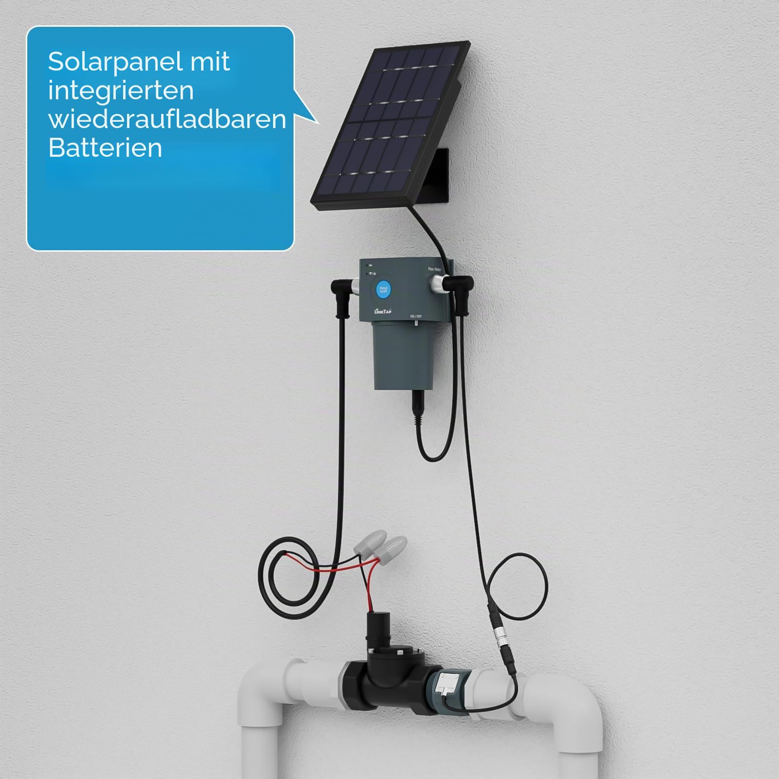 LinkTap ValveLinker DC Converter mit Wasserdichtem Sleeve – Wandelt 9-24V DC in 9V DC Ausgang um, kompatibel mit Solarmodulen, Netzteilen und verschiedenen DC-Stromquellen