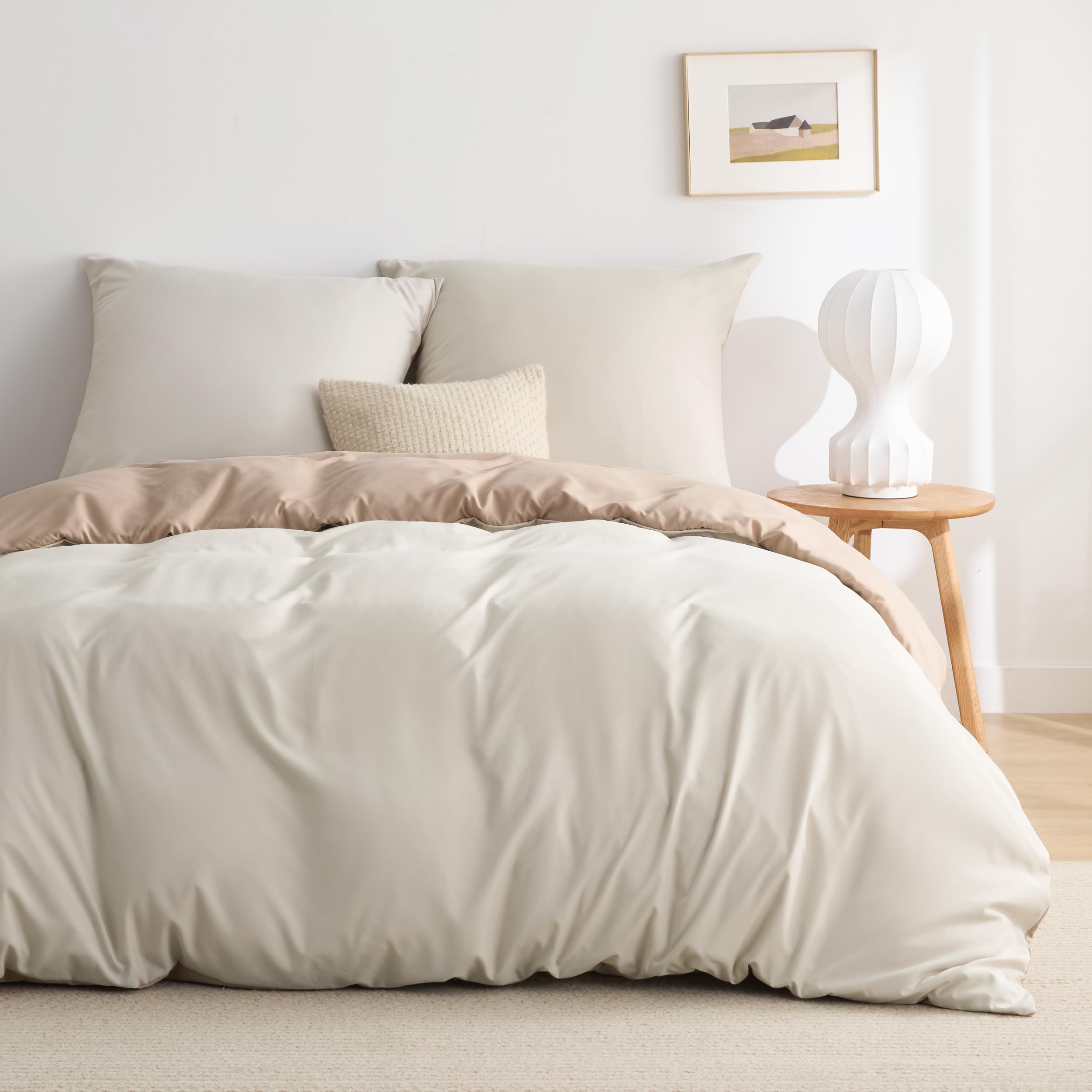 BEDSURE Bettwäsche 135x200 155x220 200x200 - Bettwäsche-Sets Bettbezüge + 2 Kissenbezüge 80X80 cm, Oeko-TEX Bettwäsche-Sets Polyester Mikrofaser mit Reißverschluss