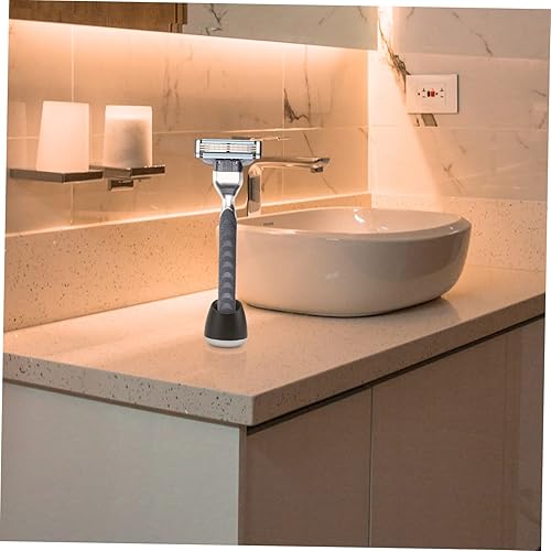 Miniatura 6 de Angoily 2pcs Straight Razor Stand Máquinas De Afeitar Para Hombres Metal Brackets Razor Base Bald Shavers for Men Head Razor Stand for Men Mens