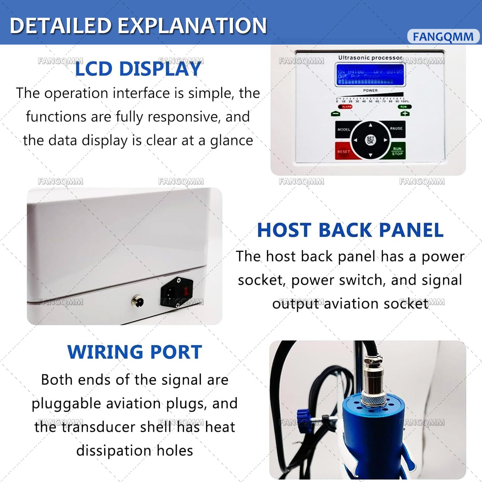 Ultraschall-Prozessor, Zelldisruptor-Mischer, Labor-Dispergier-Emulgator, höhenverstellbarer Ständer/Handheld, für Zellhomogenisierung Emulgierung & Dispergierung 2mm