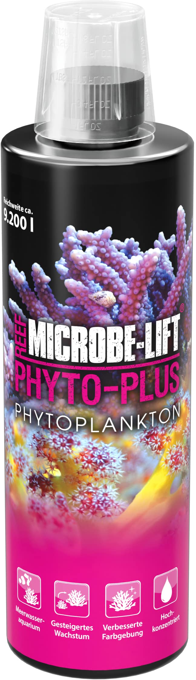 MICROBE-LIFT Phyto-Plus 473 ml Phytoplankton for Coral & Lower Animals, Marine Aquariums, 473 grams