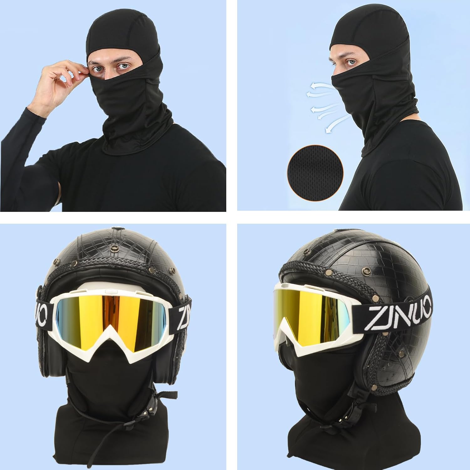 ATV Goggles with Balaclava face Mask for Men Women and Youth, Dirt Bike Motorcycle Motocross Riding Ski Goggles - Image 4