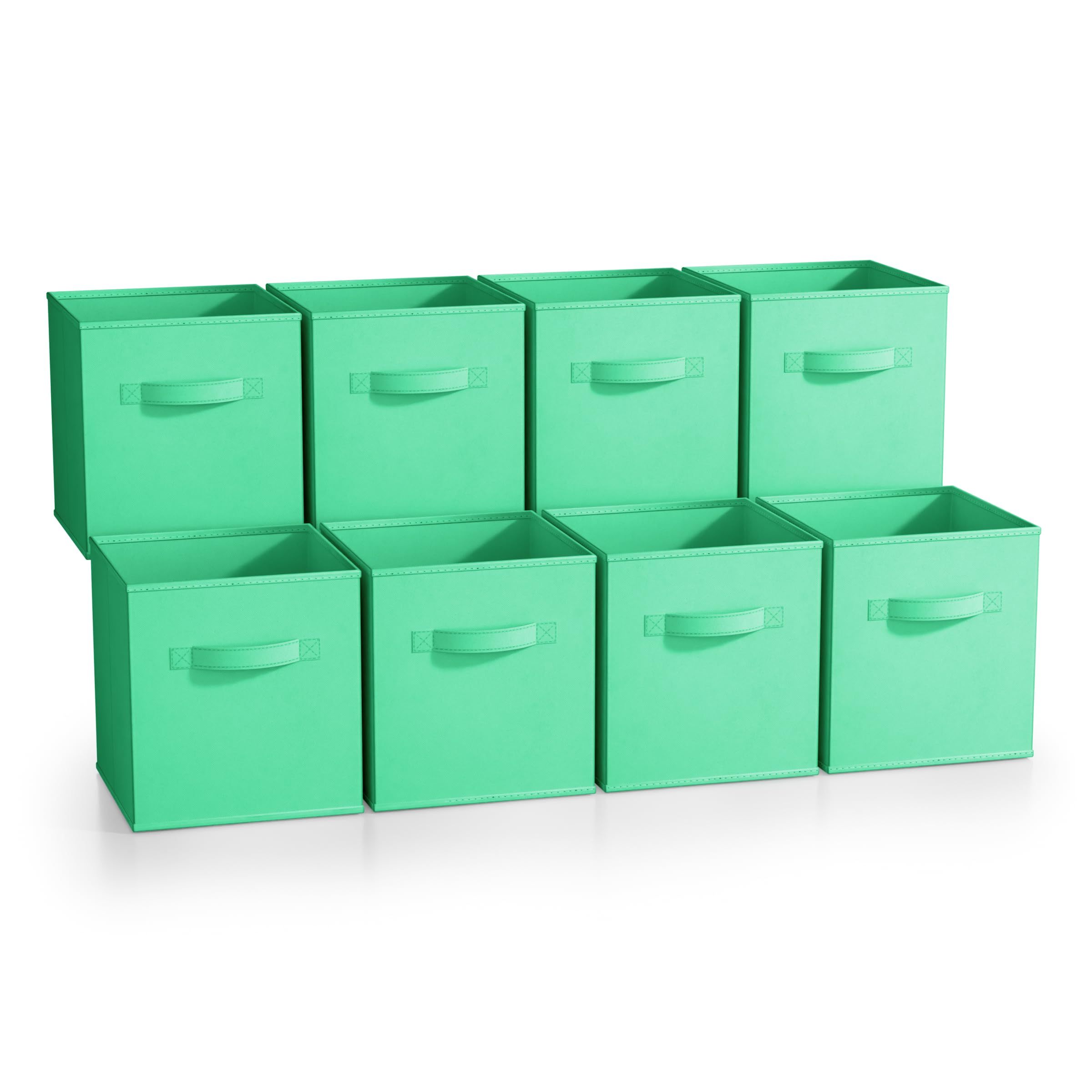 Sorbus Fabric Storage Cubes - 8 Foldable Storage Bins for Organizing Pantry, Cubbies, Toy Box - Clothes Storage & Closet Organizer - 11 Inch