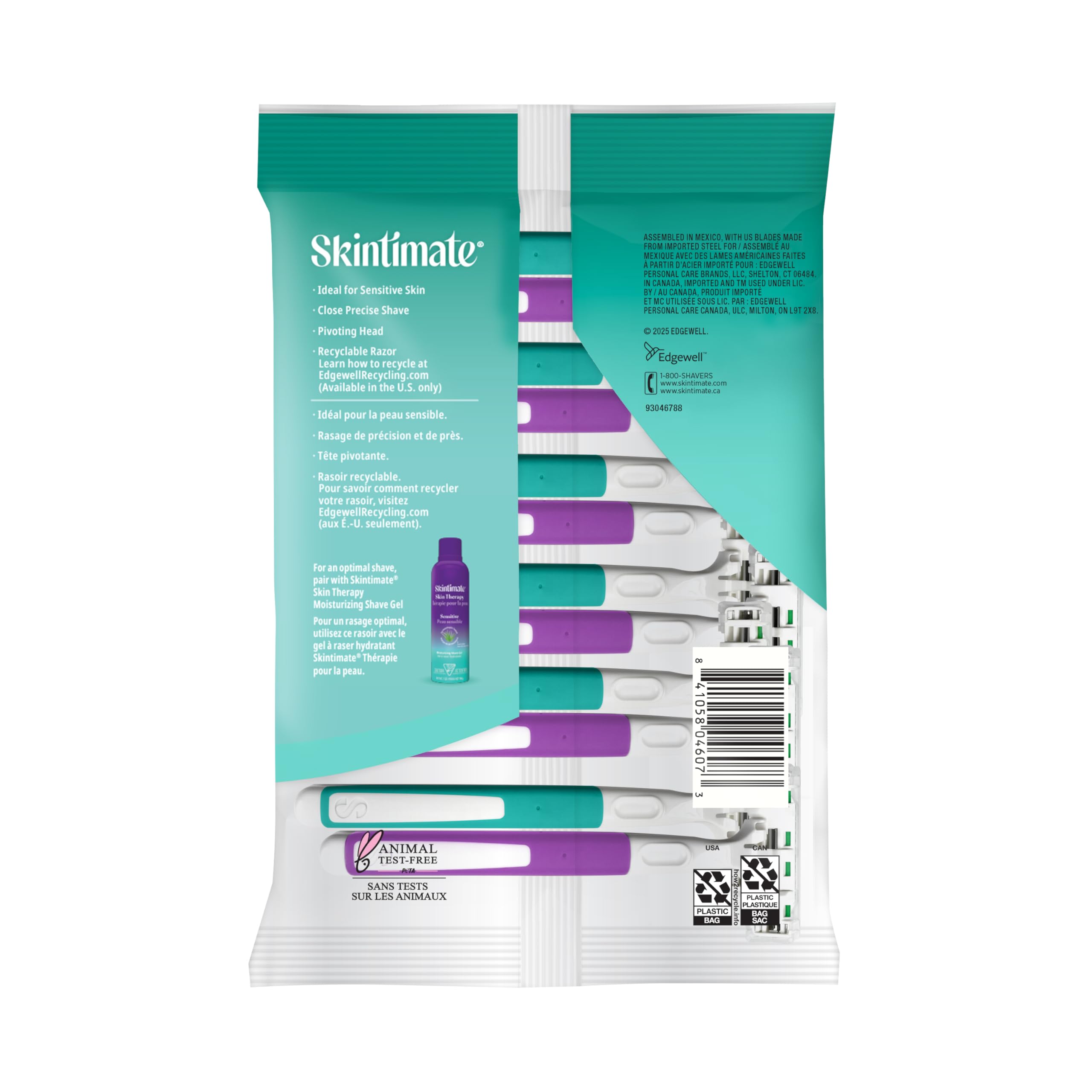 Skintimate® Afeitadora desechable de doble hoja sensible (12 unidades)