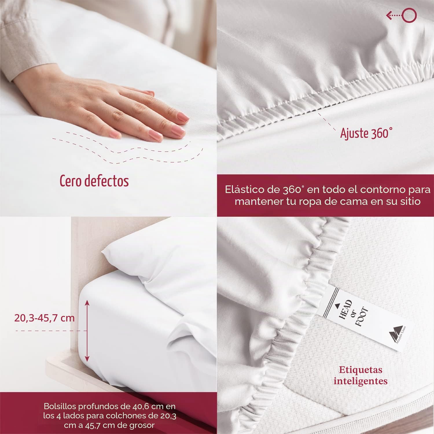 Mayfair Linen - Colección de hotel - Juego de sábanas de 800 hilos y algodón egipcio auténtico 100 %