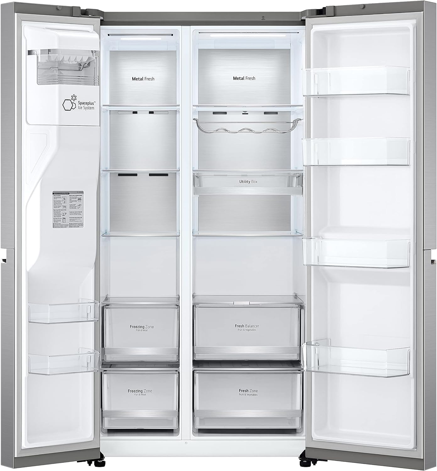 LG GSLV90PZAD Frigorifero Americano 635 Litri Clase Energetica D No Frost Silver