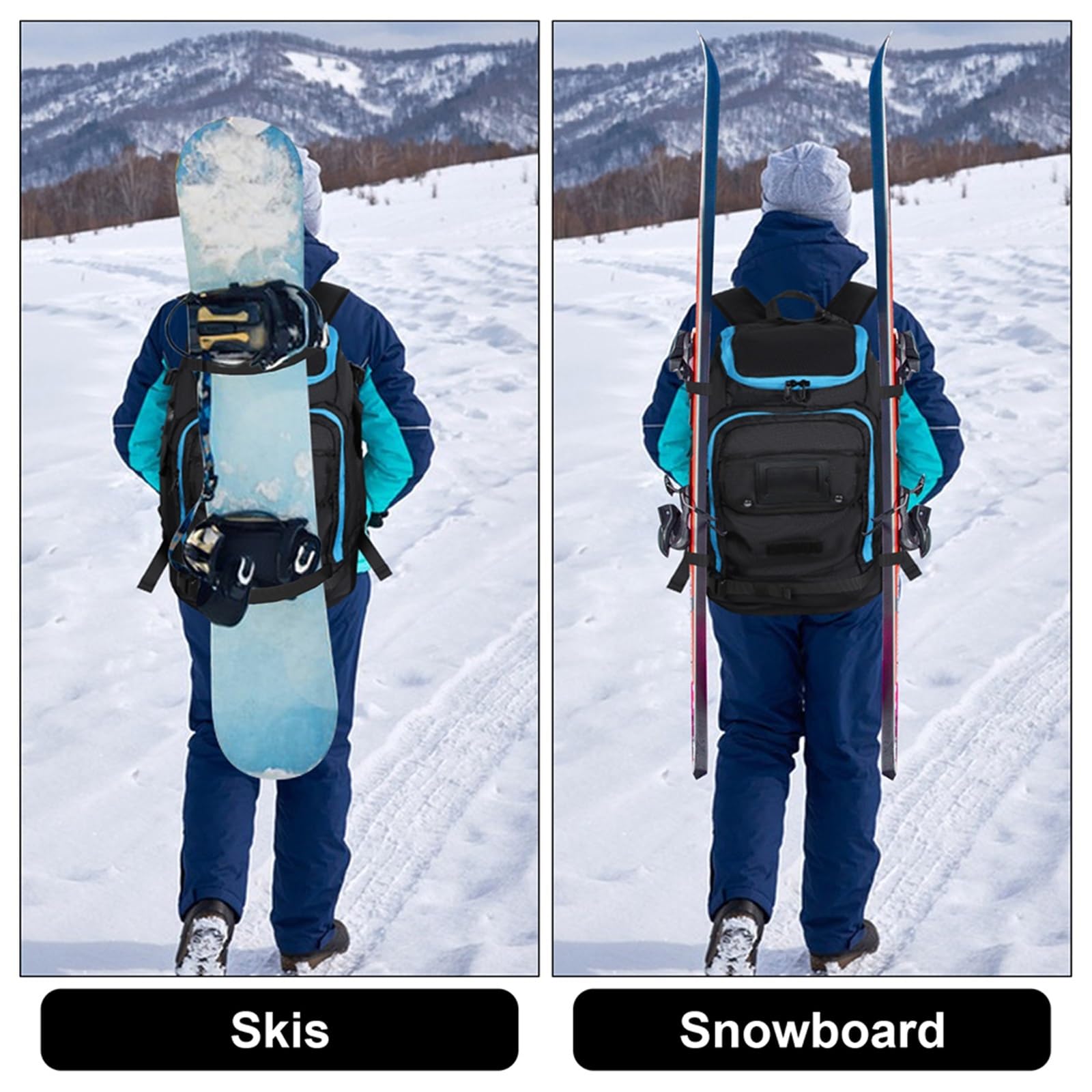 Podróżna torba na buty narciarskie plecak 50 l duża pojemność wodoodporne buty snowboardowe kask gogle powiesić narty suche mokre oddzielenie