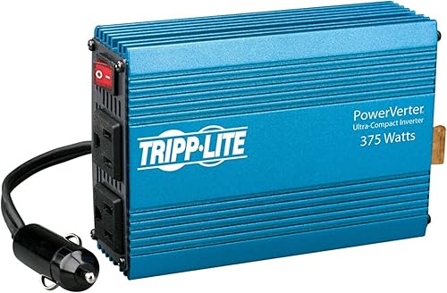 Miniatura 2 de Tripp Lite PV100USB Inversor de potencia de auto de 100 vatios con 1 salida y 2 puertos de carga USB inversor automático ultracompacto Azul