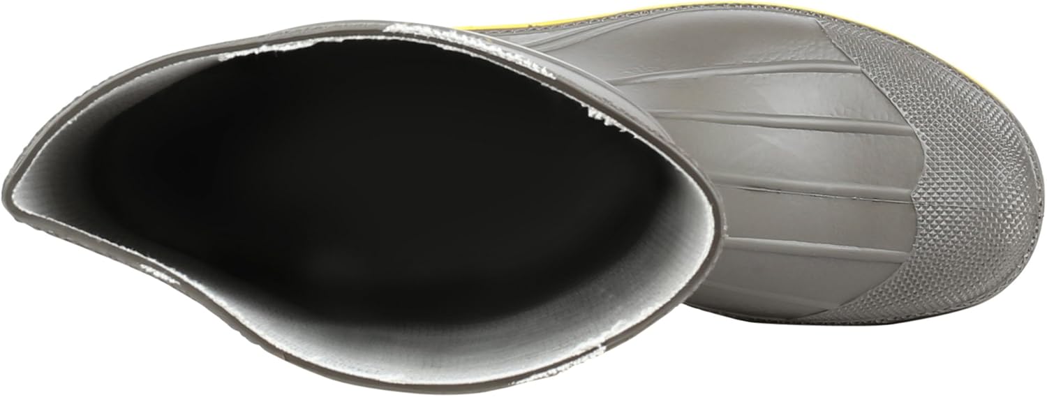 Servus Pro+ 15" PVC Chemical-Resistant Steel Toe Men's Work Boots, Gray, Yellow & Beige (75105) - Image 5