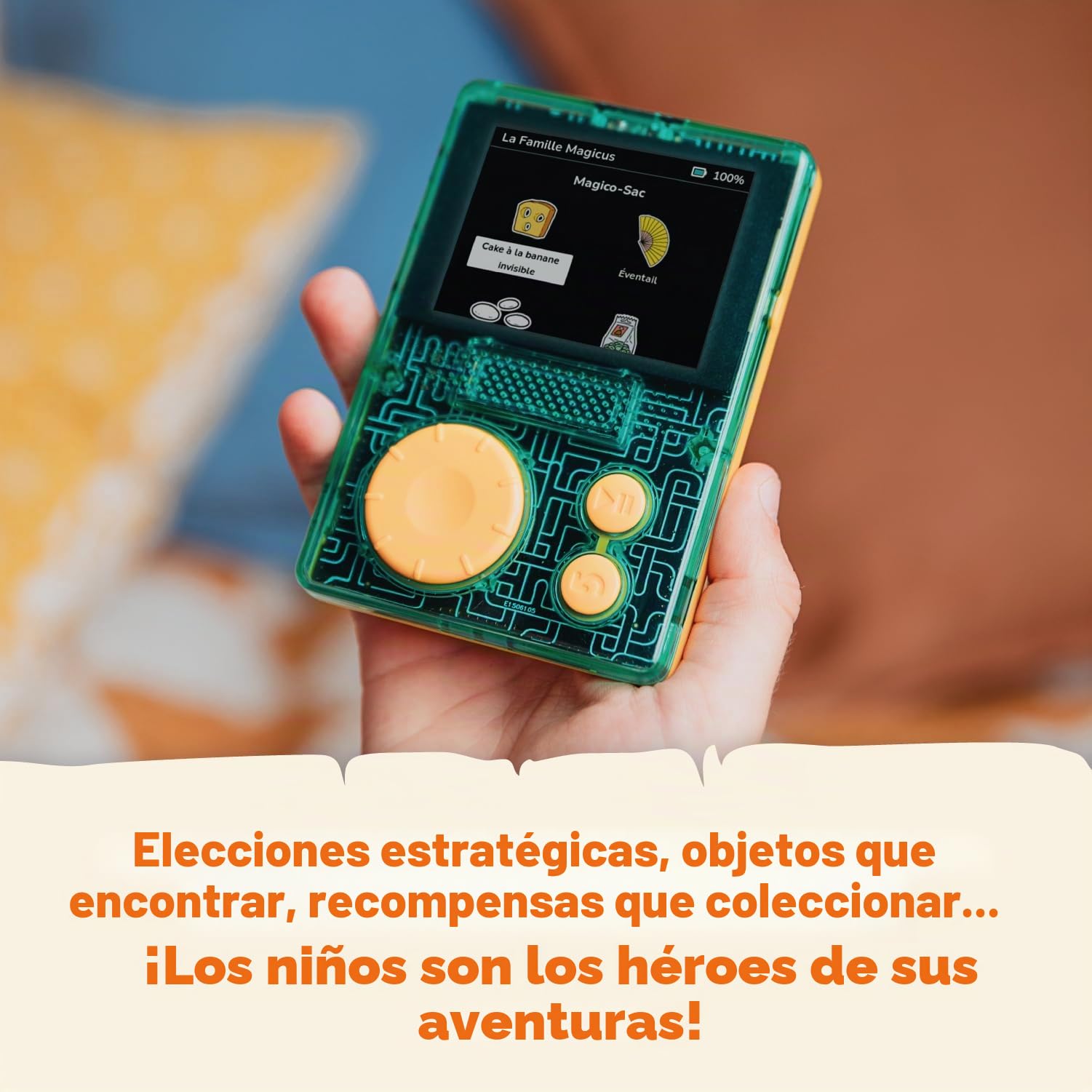 Lunii FLAM - Reproductor de Aventuras de Audio Interactivo para niños de 7 a 11 años - Libro de Audio para Jugar con 2h45 Historias Incluidas - Caja de Historias Fabricadas en Francia