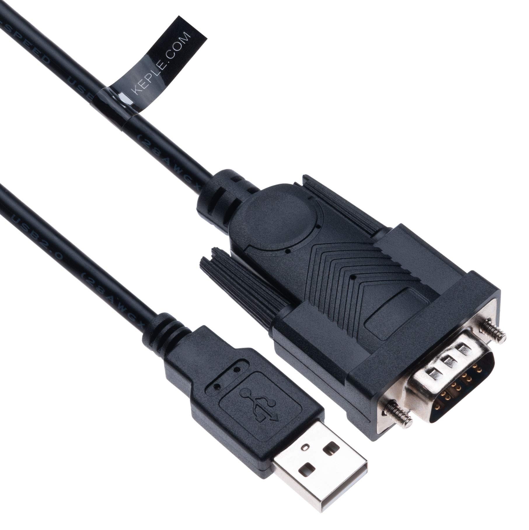 VGA to USB Adapter Cable, VGA RS-232 9-Pin Male Connector to USB 2.0, Converter Compatible with Windows 10/8 and Linux, Supports FTDI Chipset (Drivers Included)(0.5m)