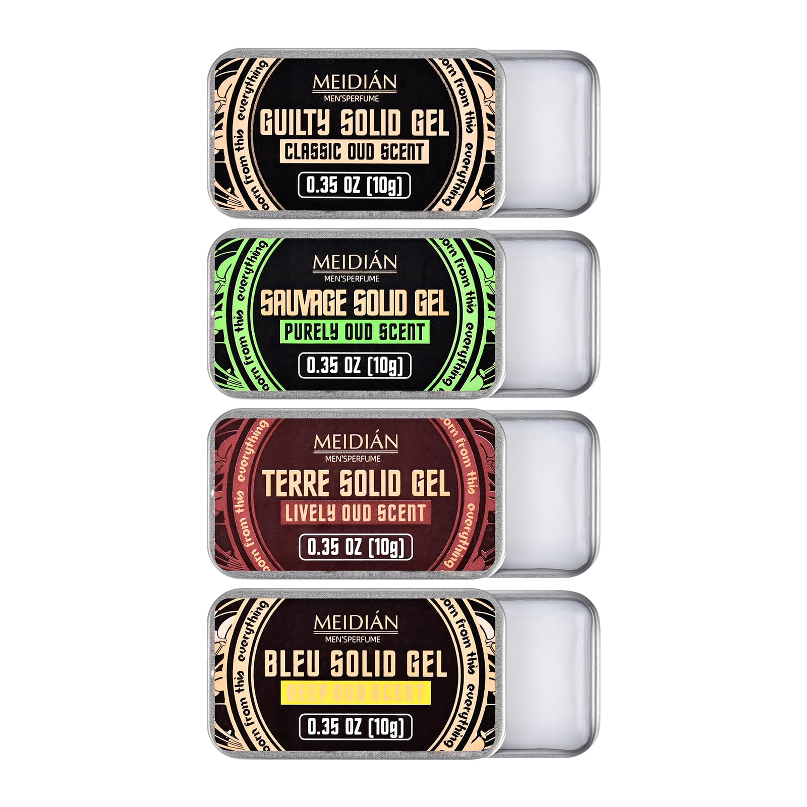 4 Pack Solid Cologne for Men Mens fragrance Sampler Set Travel Friendly Solid Perfume Gift for Men 0