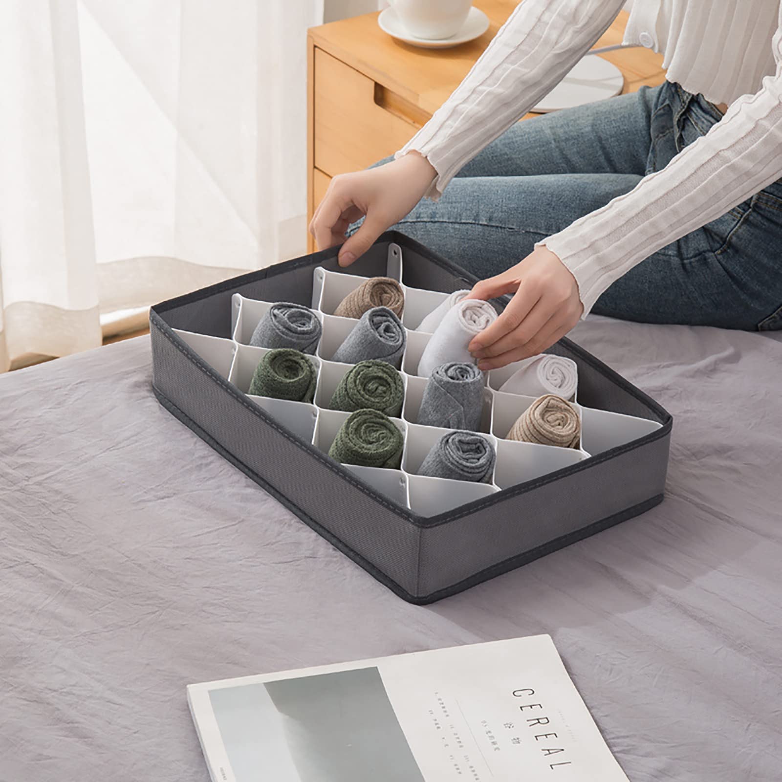 HOHXFYP Organizer per Cassetti a Nido d'Ape da 12 Pezzi/Ste,Divisori per Cassetti Pieghevoli e Regolabili,Partizione PEO Durevole per Conservare Biancheria Intima,Calzini,Cravatte,Cosmetici(S-Beige HOHXFYP Organizer per Cassetti a Nido d'Ape da 12 Pezzi/Ste,Divisori per Cassetti Pieghevoli e Regolabili,Partizione PEO Durevole per Conservare Biancheria Intima,Calzini,Cravatte,Cosmetici(S-Beige