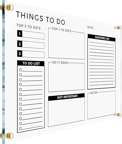 Personalized Acrylic to-Do Planner Wall Calendar - Personalized Calendar 2025, Dry Erase Board, Dry Erase Calendar, Monthly and Weekly Calendar,