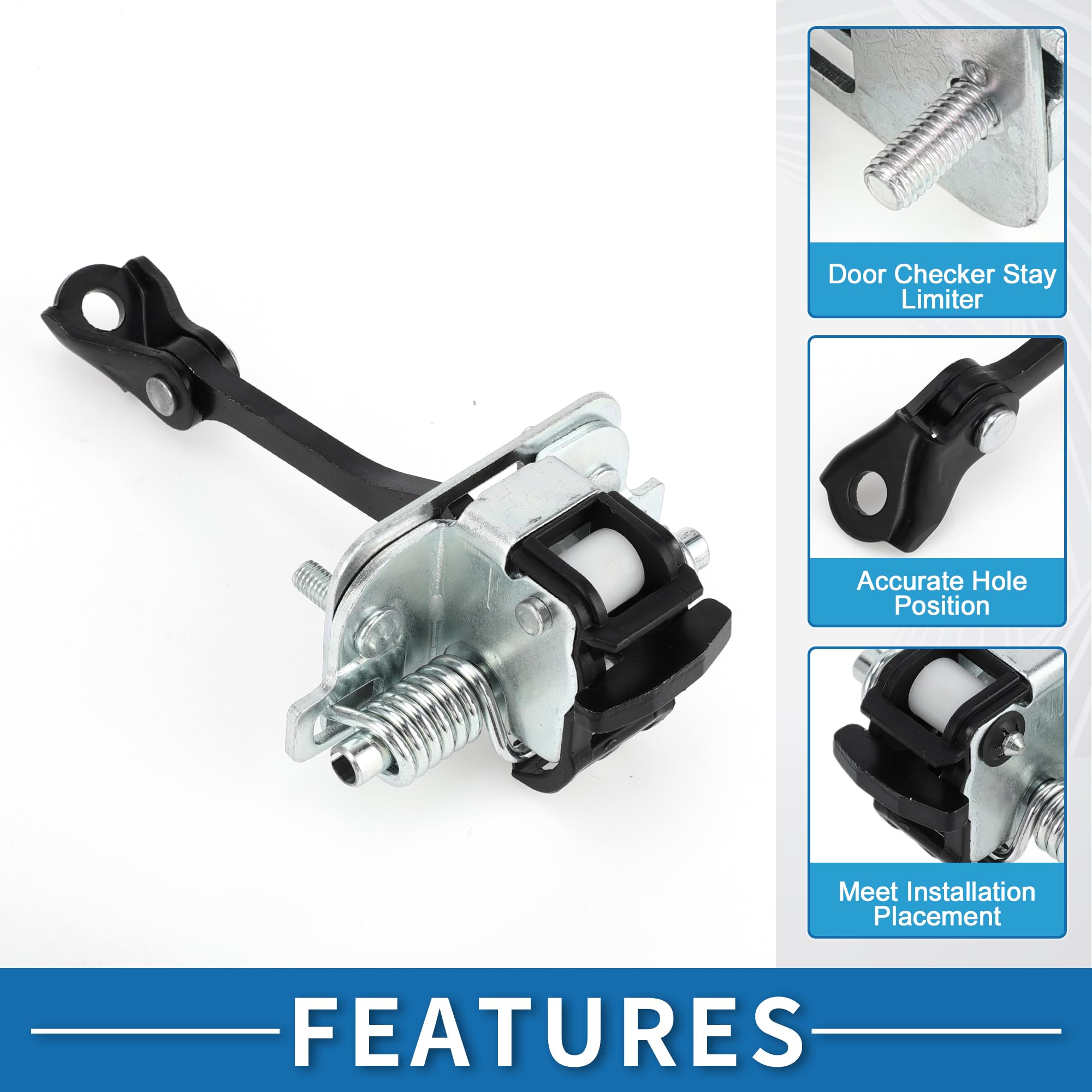 A ABSOPRO Door Check Strap Stopper Limiter No.9181P2 Door Check Bracket Stop for Citroen Berlingo III for Peugeot Partner Tepee Metal Front Left Right/LH RH - Image 4
