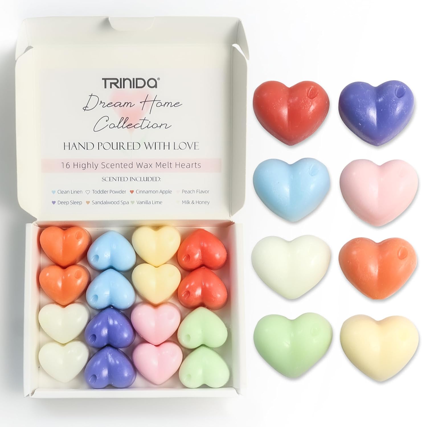 TRINIDa Wax Melts Strong Scented, 105.6g Vegan Wax Melt with 16 Mixed