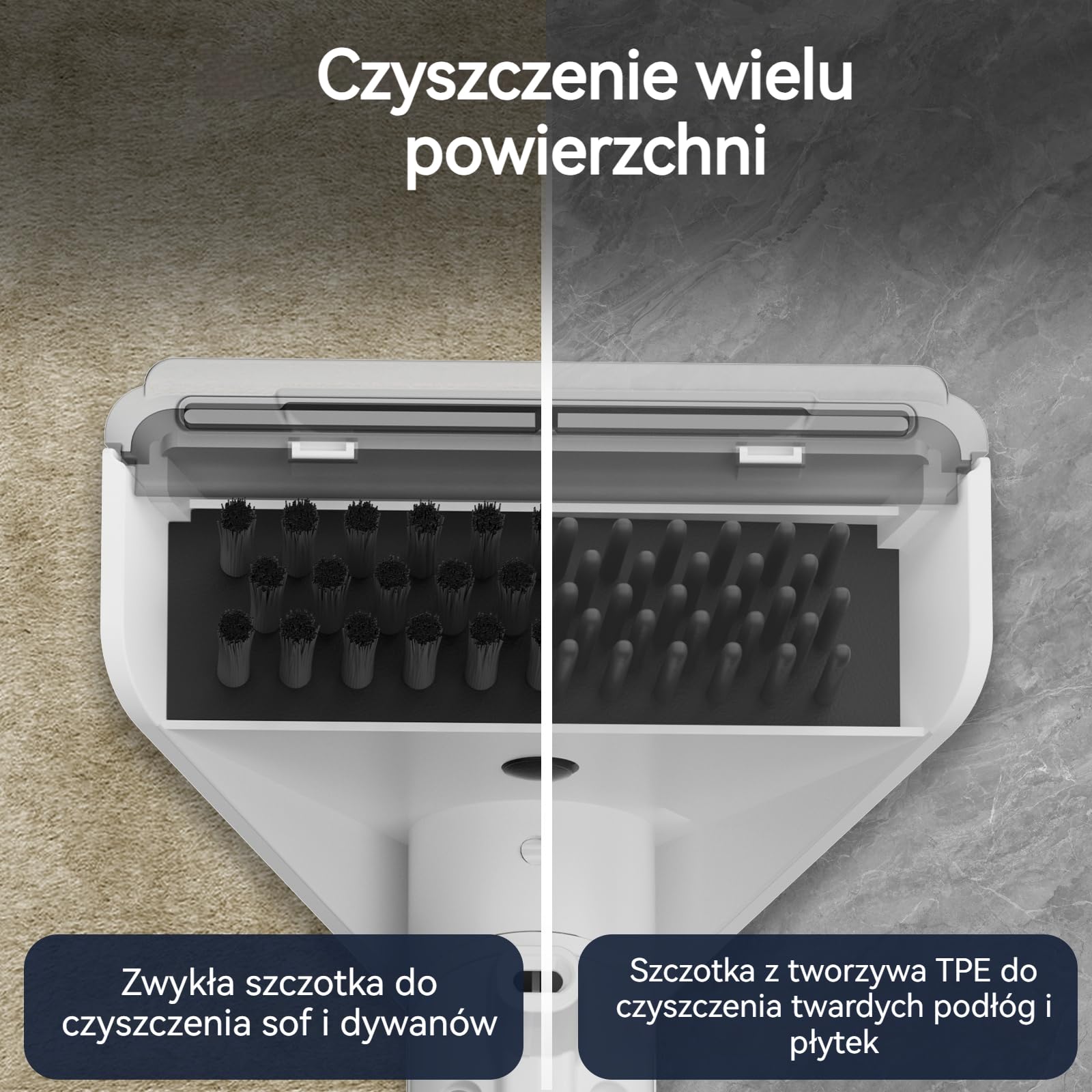 Greenote Odkurzacz Piorący 600W, 4 obrotowe kółka dla łatwości manewrowania, Kompaktowe przechowywanie, Samoczyszczący wąż, Mocne ssanie, Zbiorniki 1,8L/0,8L, Wąż 1,5m i przewód 5m