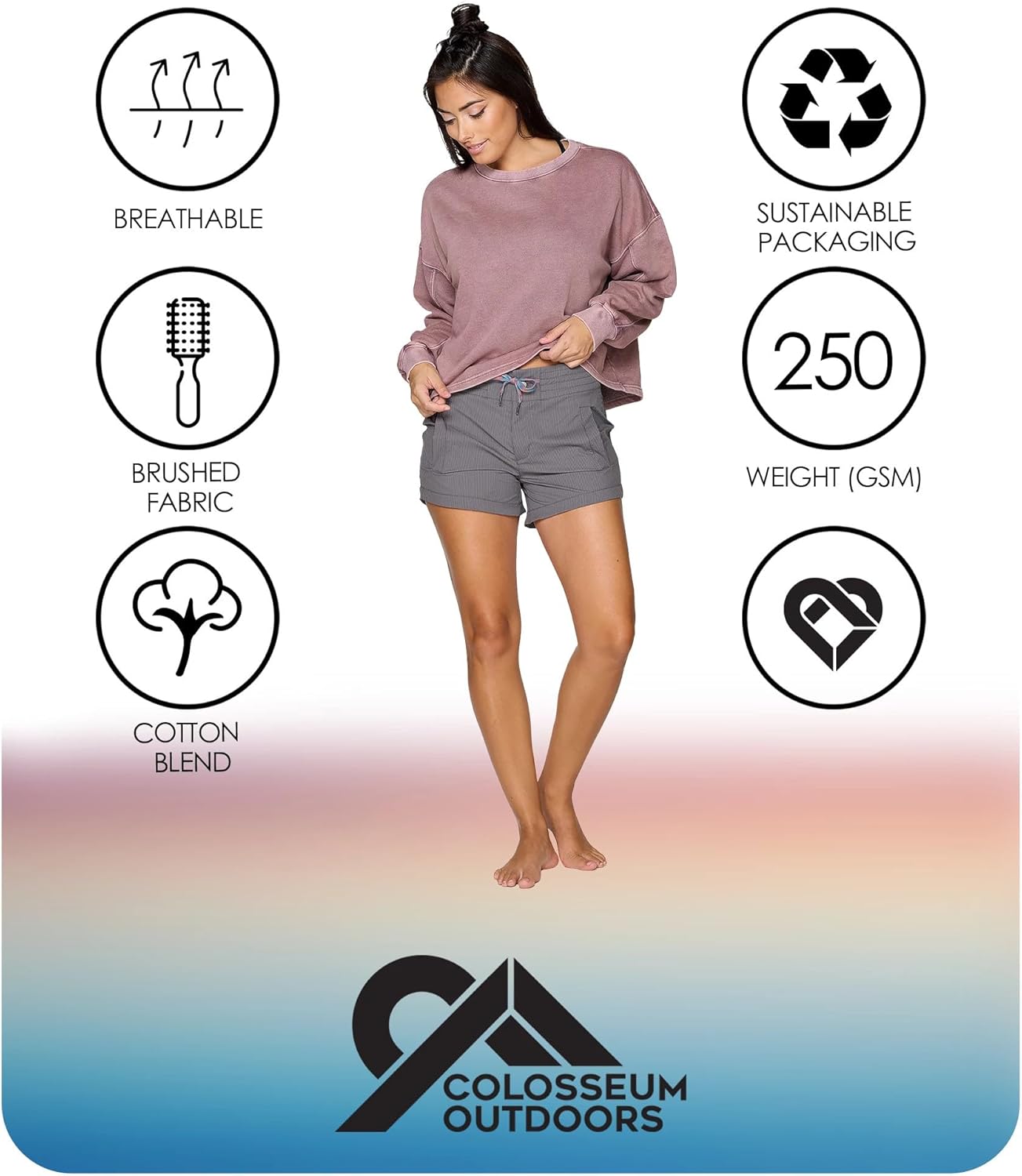 COLOSSEUM Active Women's Chloe Fleece Crewneck Sweatshirt - Image 5