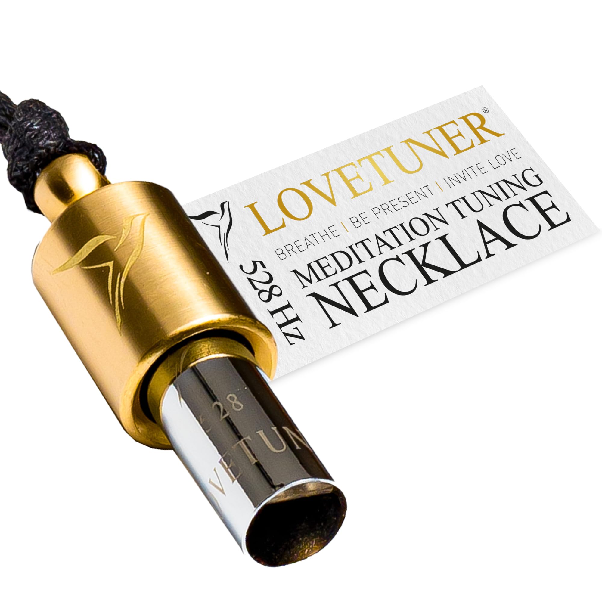 LOVETUNER 528Hz Breathing Necklace for Stress Relief, Mindfulness &amp; Meditation | Sound Healing Whistle for Anxiety, Focus, Calm &amp; Relaxation | Emotional Wellness, Inner Peace &amp; Balance Necklace