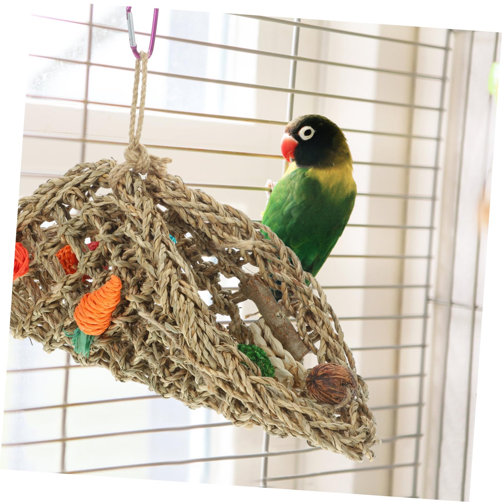 Hamaca para Loros, Juguetes para cacatúas, periquitos, Perca, Juguete para Entrenamiento de Loros, Jaula para pájaros, Accesorios para periquitos, Soporte para Loros, Perca, Cola
