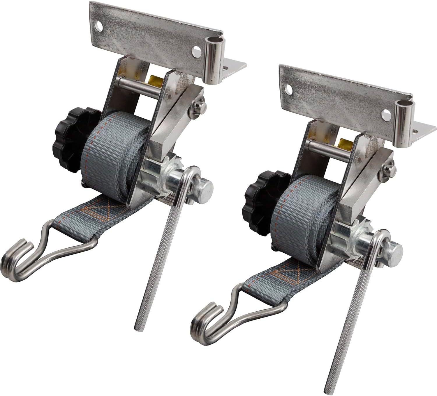 Buyers Products 5480006 Square Tube Ladder Rack Rachet Strap, Stainless Steel, 2 Pack, 7ft x 1-1/2 in, Double J Hook, Ladder Rack Straps, Pickup Truck Contractor Rack, Pickup Truck Cargo Accessories - Image 5