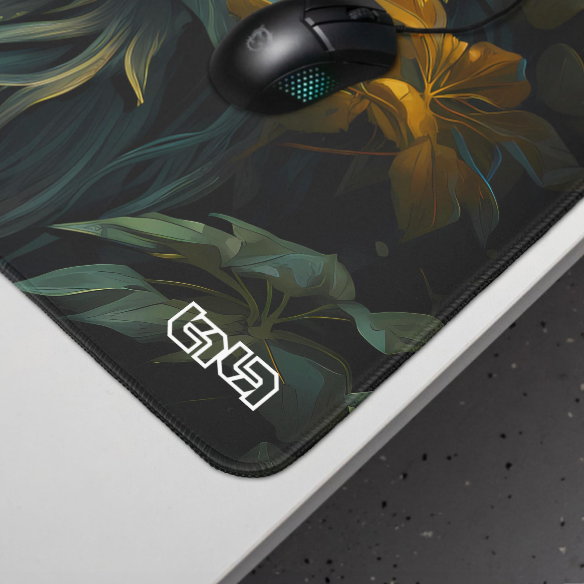 Tilt Grand Tapis de Souris Gamer XXL 90x40 cm | Tapis de Bureau Gaming Anti-Dérapant | Mouse Pad Imperméable pour PC et Accessoires Gaming | Tapis de Clavier (Forest Dragon)