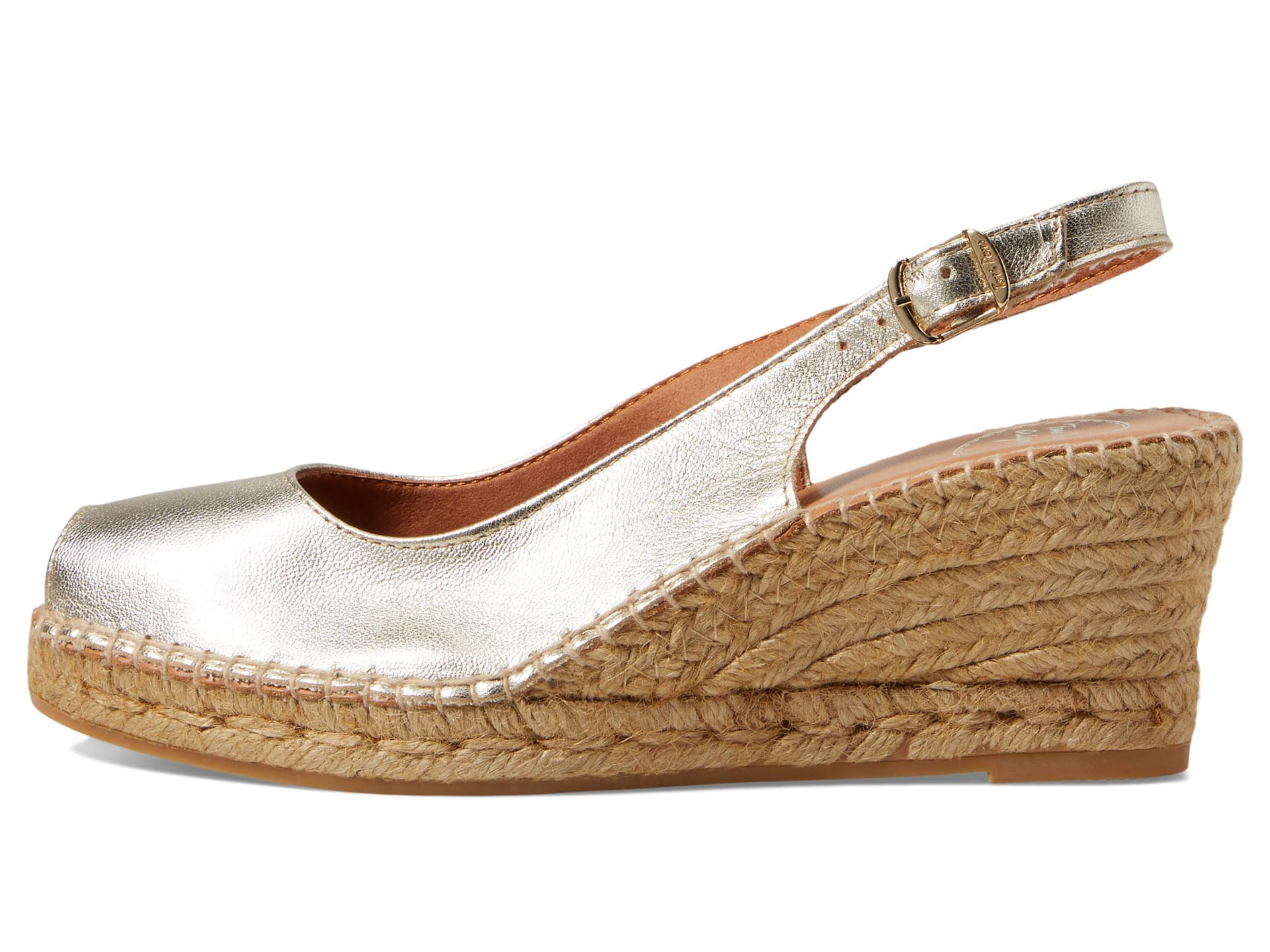 TONI PONS Croacia - Alpargata de cuña para Mujer Estilo Peep Toe elaborada en Piel.