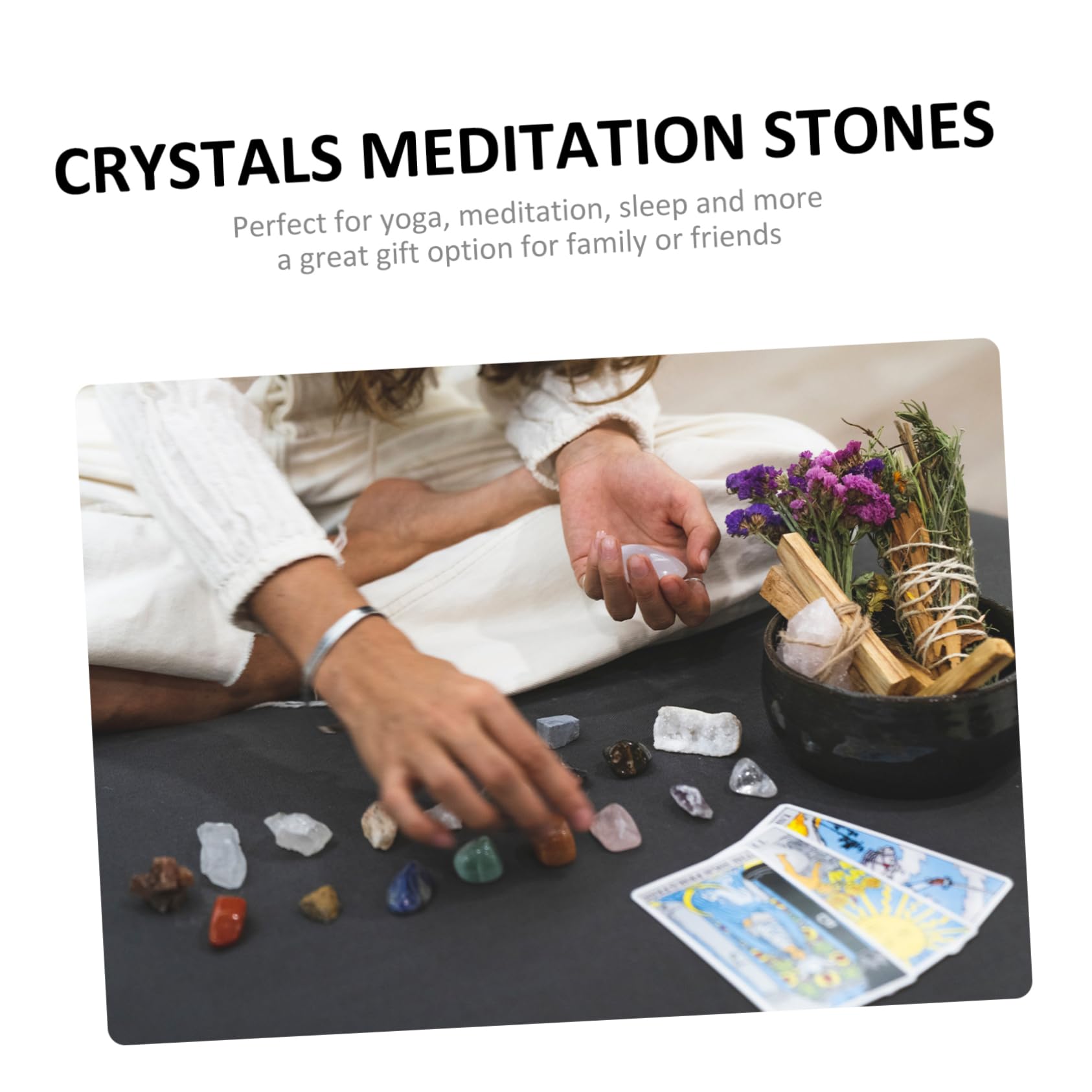VALICLUD 3 Sätze Kristallyogastein Kristalle Herstellung Quarz Für Bastelset Steine Bunte Steine Steinverzierungen Hausbedarf Meditationsornament Naturstein 14 Stück * 3