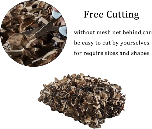 Miniatura 9 de Senmortar Red de camuflaje, rollo de camuflaje a granel, redes de malla de caza militar, corte libre para cazar ciegas, sombrillas, tiro, decoración