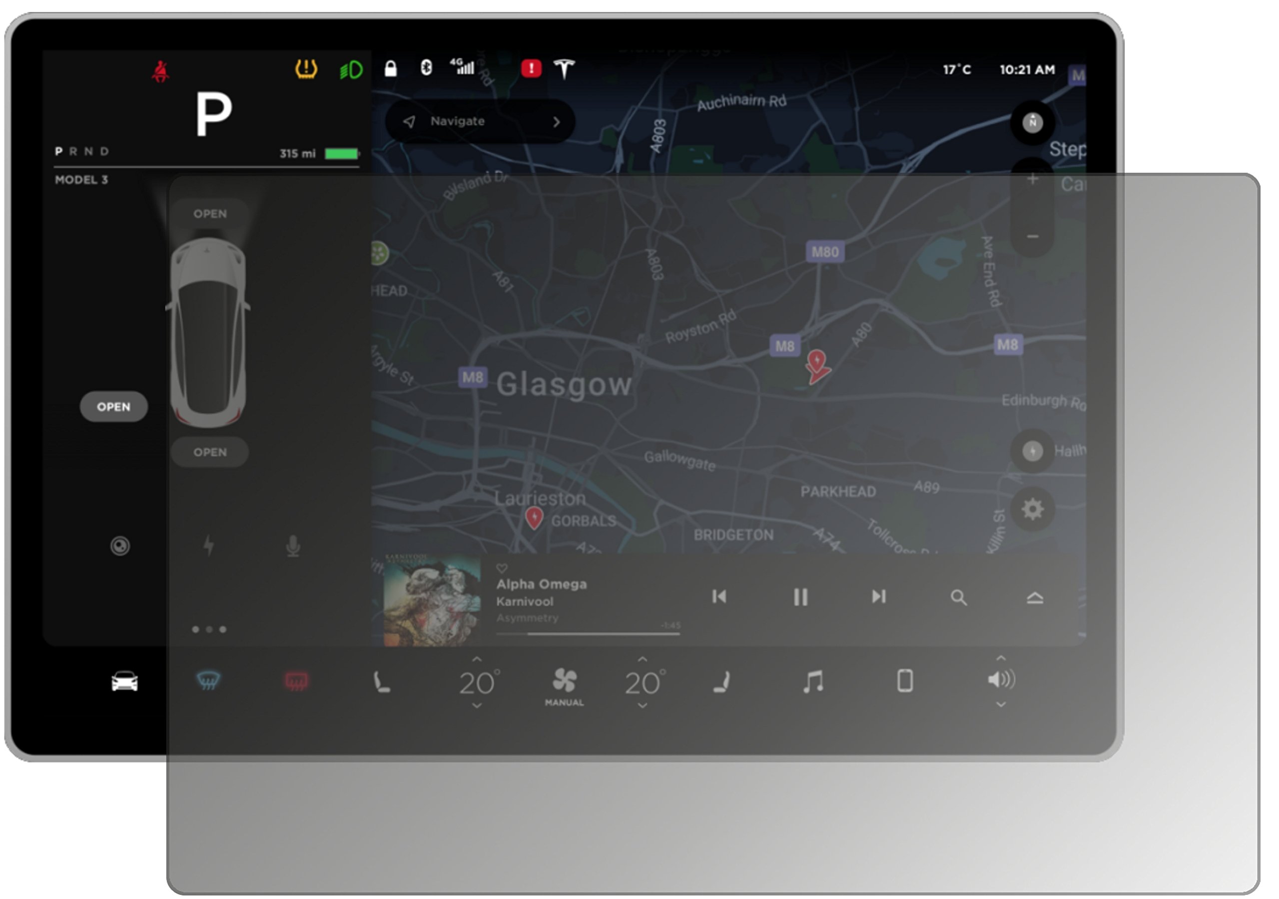 dipos Blickschutzfolie für Tesla Model 3 Display | Displayschutz matt mit 4-Wege Sichtschutz-Effekt, Privacy Filter, passt perfekt, kratzfest, blasenfrei, selbstklebend