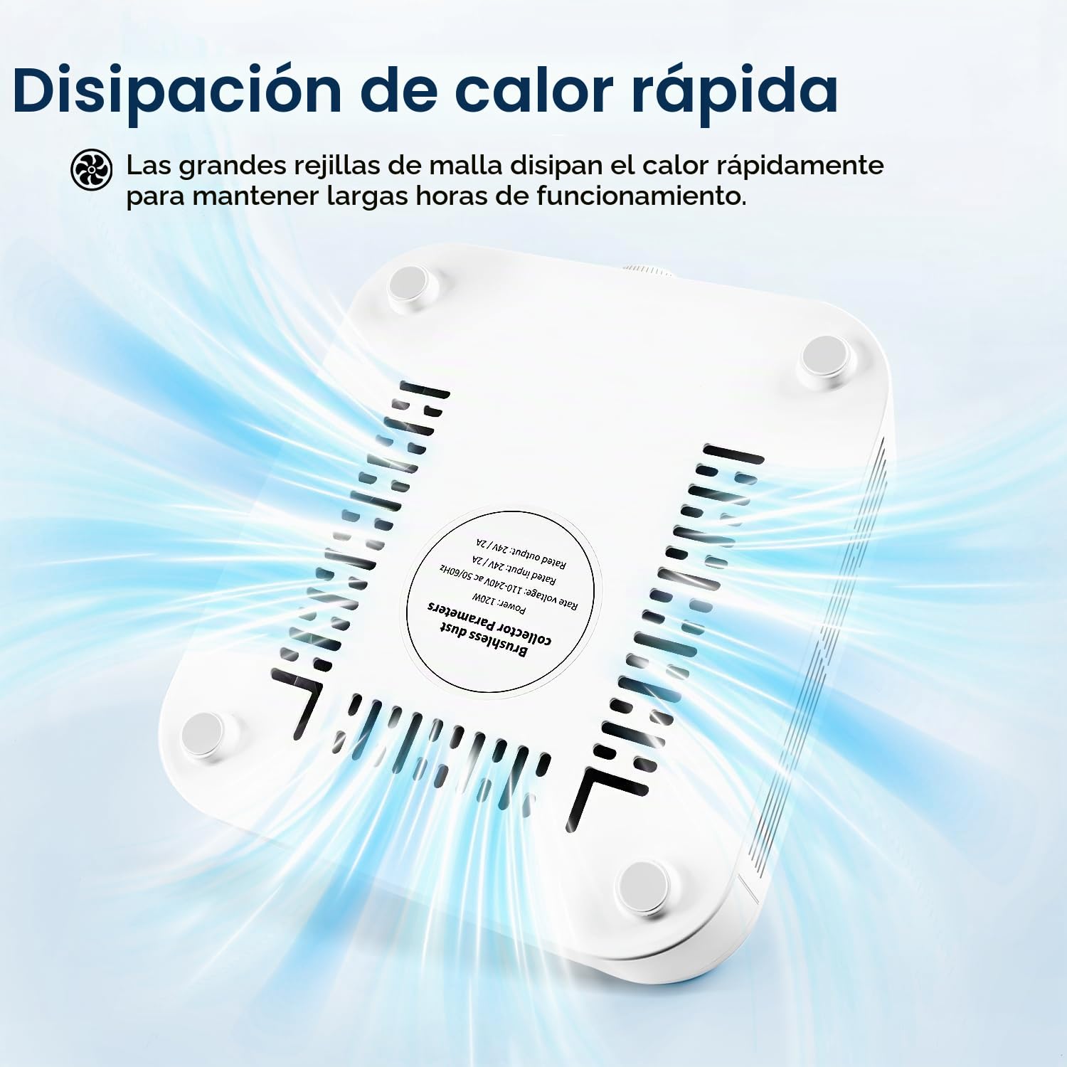JODSONE Colector de polvo de uñas de 120 W, potente ventilador de vacío, colector de polvo con filtro reutilizable, herramienta de manicura y pedicura para pulido de uñas acrílicas, salón y uso