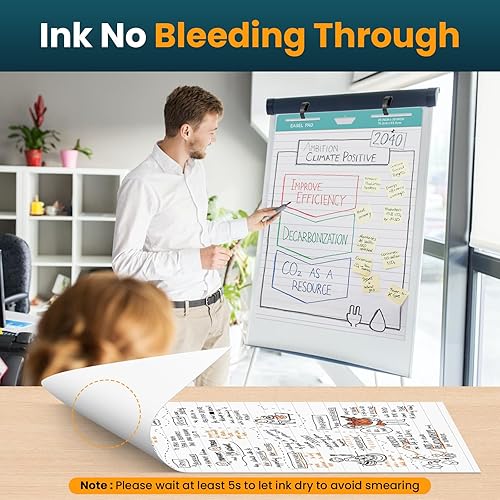 Miniatura 2 de OLenyer Almohadilla de caballete súper pegajosa, 25 x 30 pulgadas, papel autoadhesivo grande para suministros de oficina, escuela, aula, 30