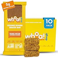 Vista 36 de Whoa Dough - Barras de masa de galletas comestibles, certificadas sin OMG, Kosher y sin gluten, bocadillos saludables, aperitivos a base de plantas