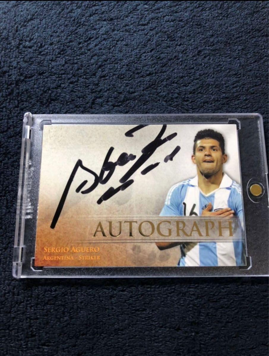 Amazon.co.jp: サッカー サインカード Sergio Aguero auto autograph