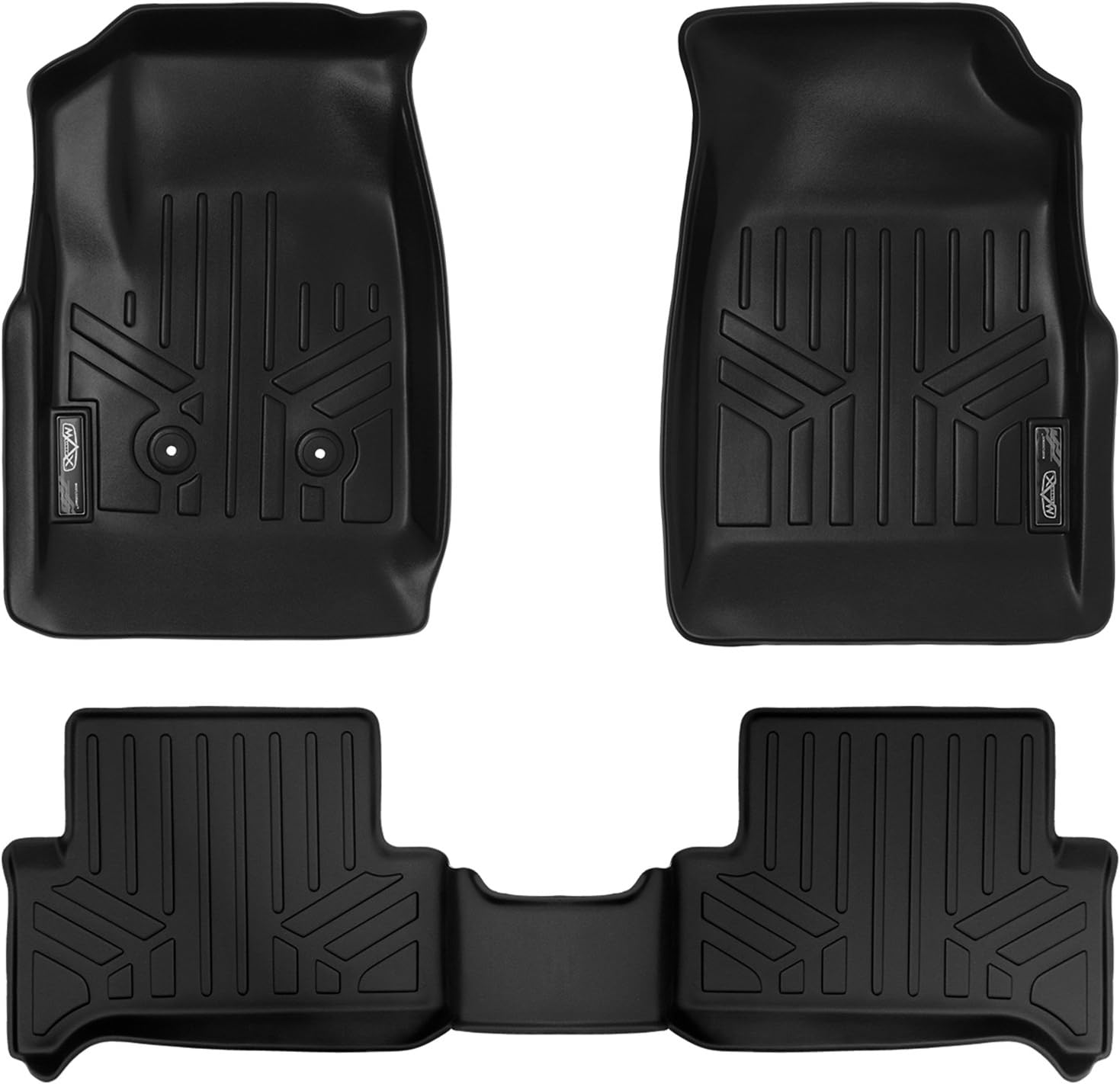 MAXLINER Custom Fit Floor Mats 2 Row Liner Set Compatible with 2015-2022 Chevrolet Colorado