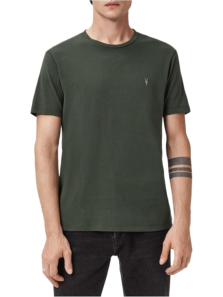 Green AllSaints Brace Short Sleeve Crew