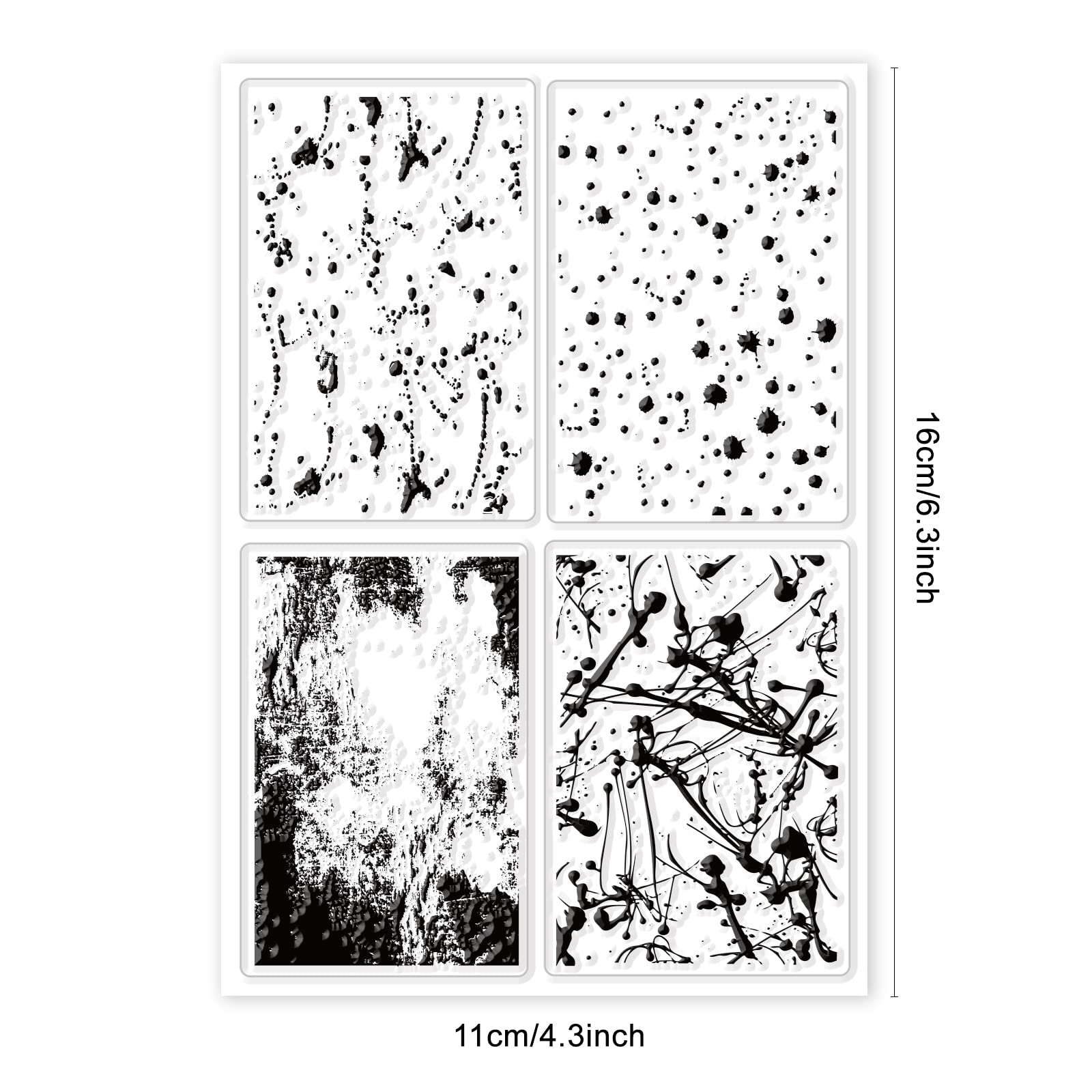 Tampons Transparents GLOBLELAND - Fond Mur Et Herbe - 16x11cm - Silicone - Scrapbooking DIY