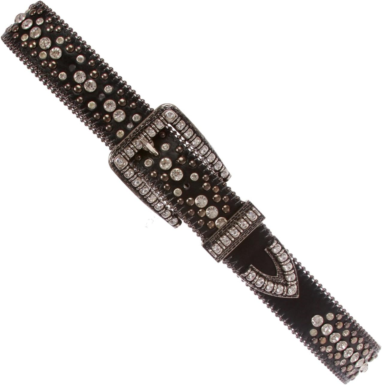 Cowgirl Western Rhinestone Studs Rectangular Bling Belt