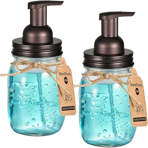 Miniatura 10 de Tapa dispensadora de jabón y repuesto de bomba, tapas de acero inoxidable inoxidables y dispensador de jabón de manos espumoso para tarros de pintas