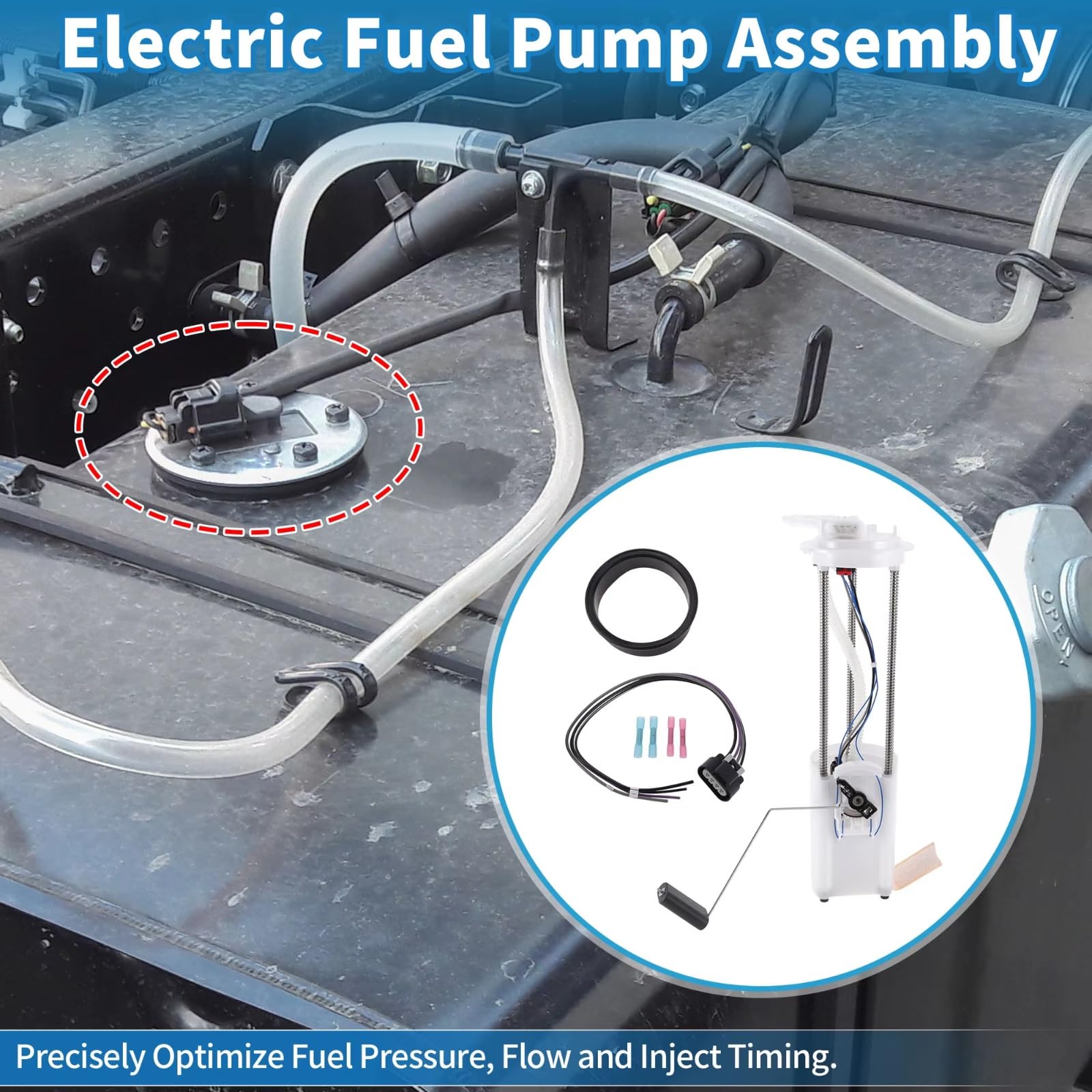 Pompes À Carburant Ensemble Pompe À Carburant Compatible Avec Chevy Pour Silverado 1500 1999 2000 2001 2002 2003 V6 4,3l V8 4,8l OHV Essence 19121627