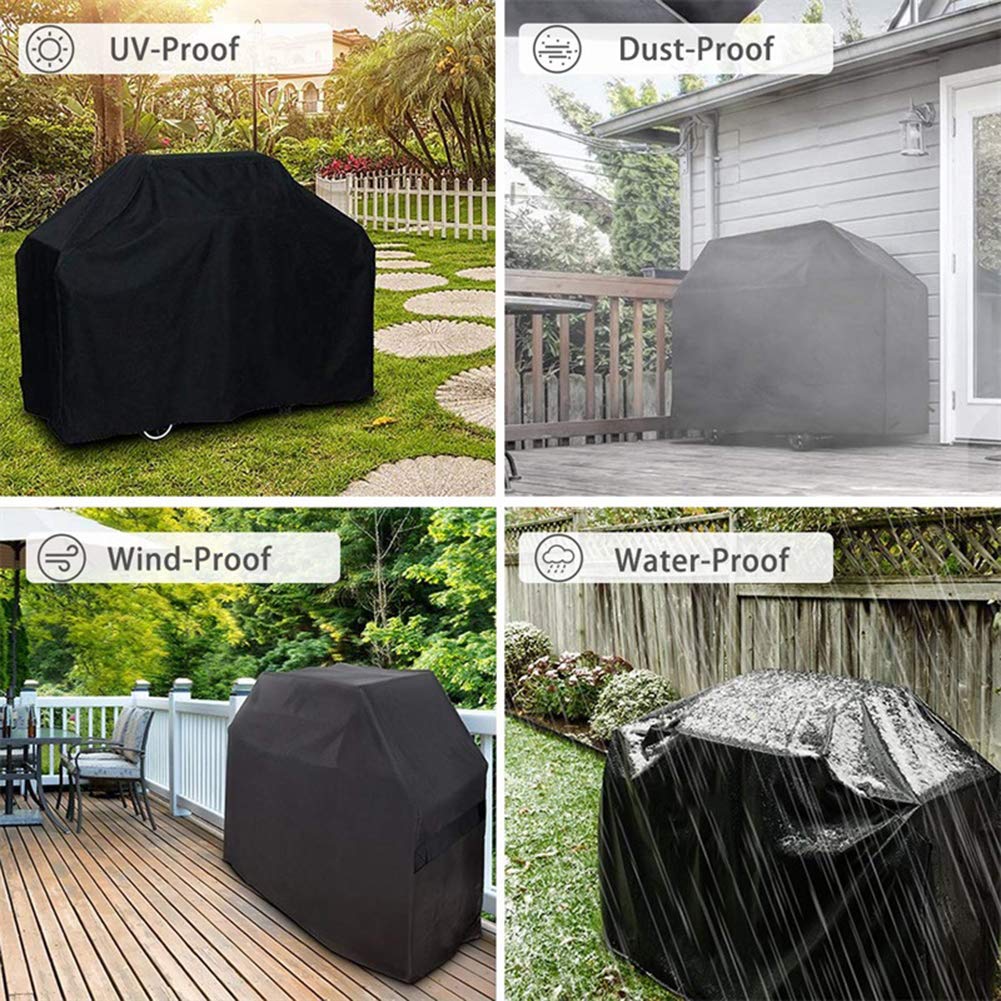 STTC Funda para Barbacoa, Impermeable Resistente al Desgarro 210D Oxford Cubierta para Barbacoa Anti-Viento/UV a Prueba de Polvo con Bolsa de Almacenamiento,145x61x117cm