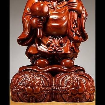 Amazon｜木彫り仏像【大黒天】金運仏像 開運招福 置物 高級天然