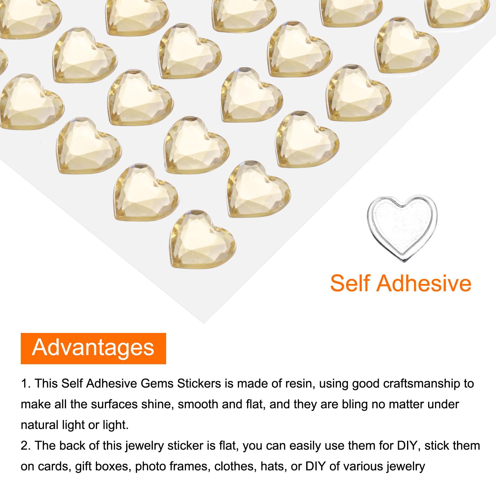 QUARKZMAN 288 Piu00e8ces Cu0153ur Strass 10mm Autocollants De