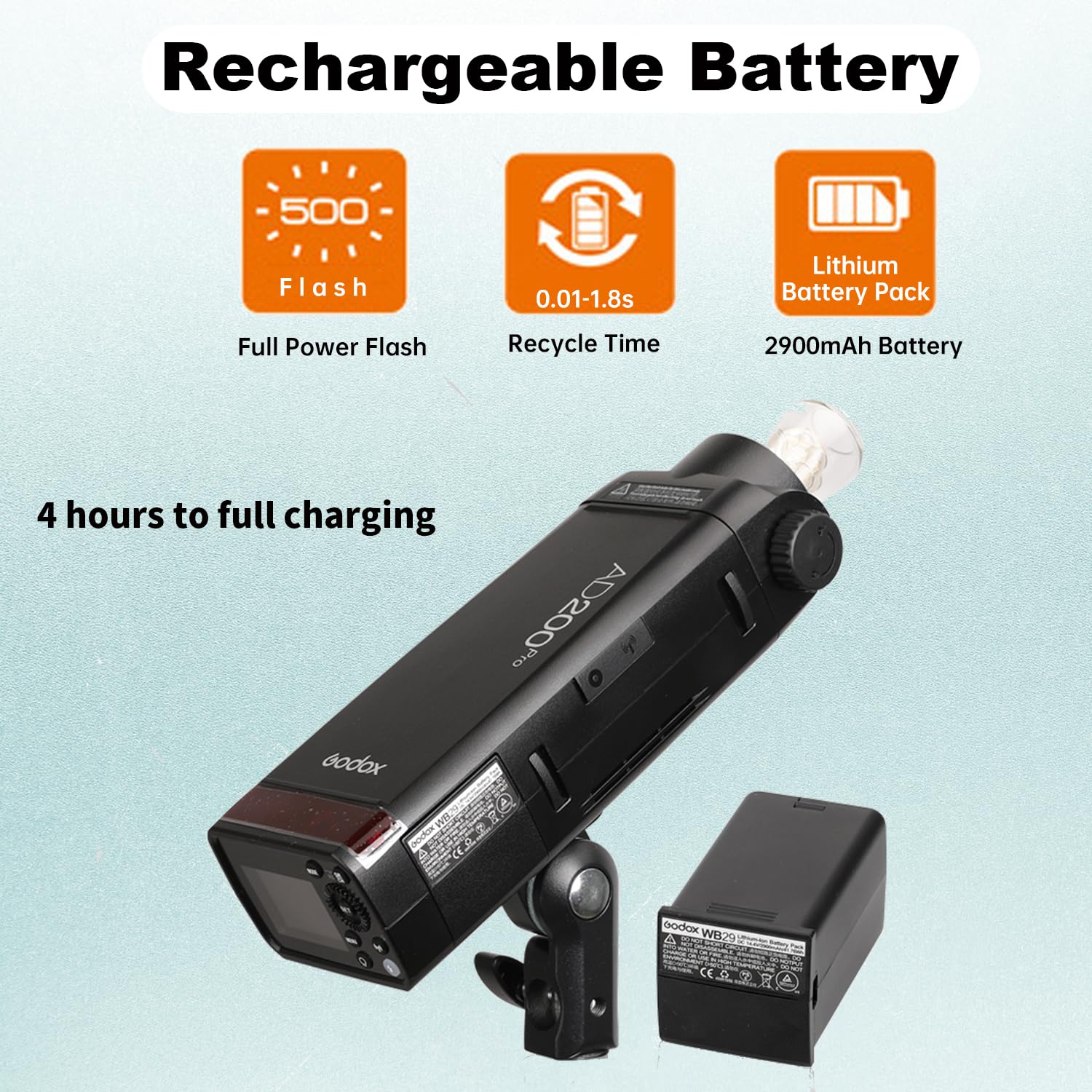 Godox Ad200 Pro Ii Godox AD200 Pro AD200Pro Flash Strobe, TTL