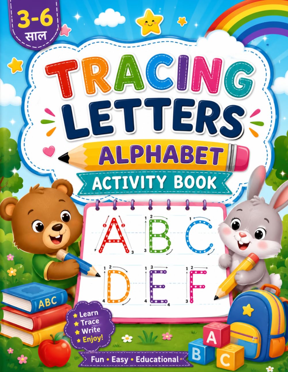 Tracing Letters Alphabet Activity Book: Learn to Trace Uppercase & Lowercase Letters, Improve Handwriting and Build Early Learning Skills