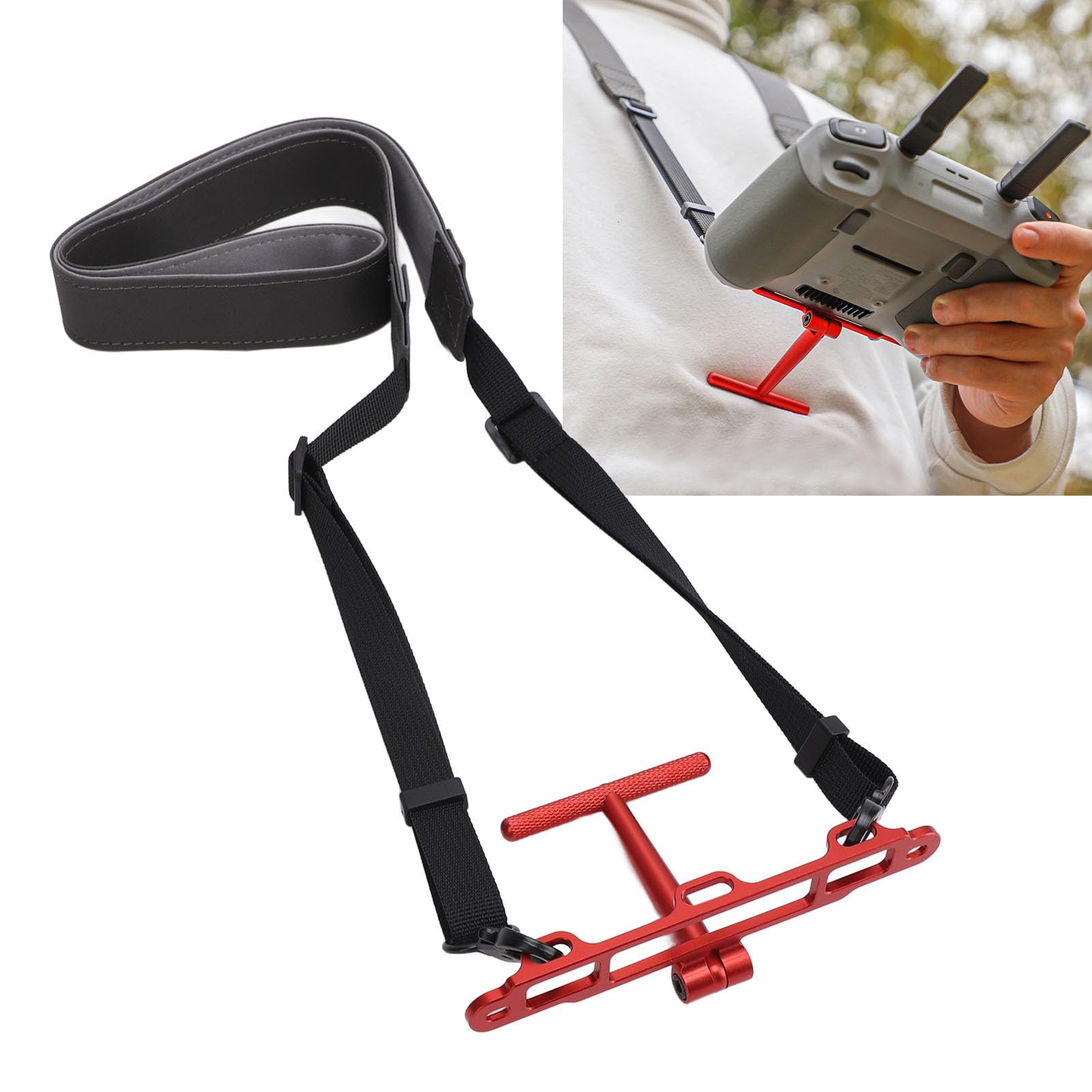 Drone zdalne sterownik wspornik aluminium Aluminium wielofunkcyjny uchwyt Smycz Smycz Pasek Mini4 Pro (Red)